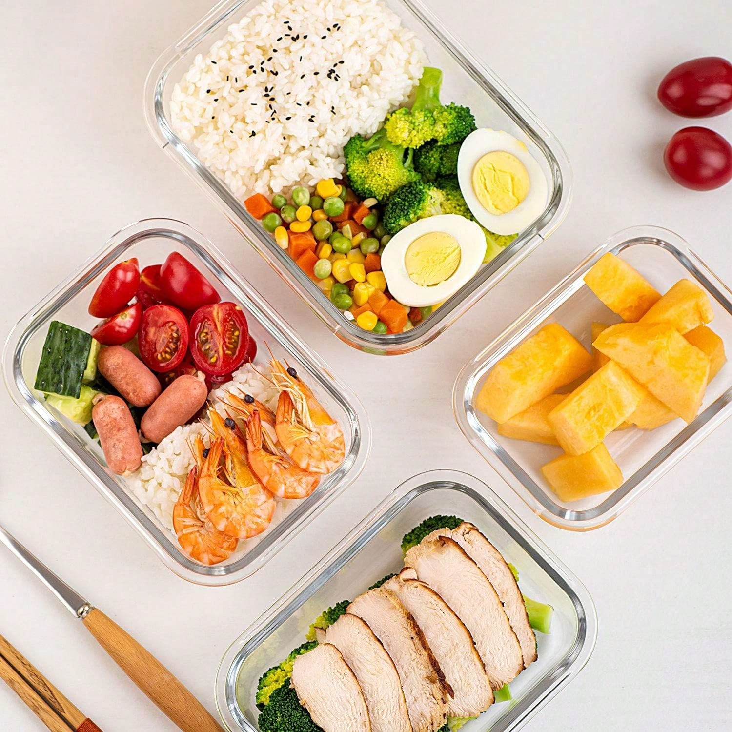 10-Pack Glass Meal Prep Contai - огляд і ціна Food Storage Oven Safe