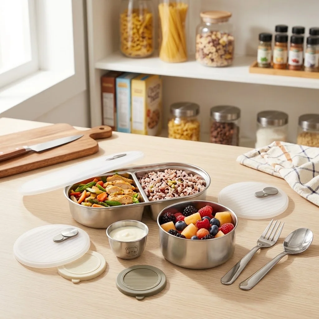 Microwavable 304 Stainless Ste - огляд і ціна Food Storage With Dividers