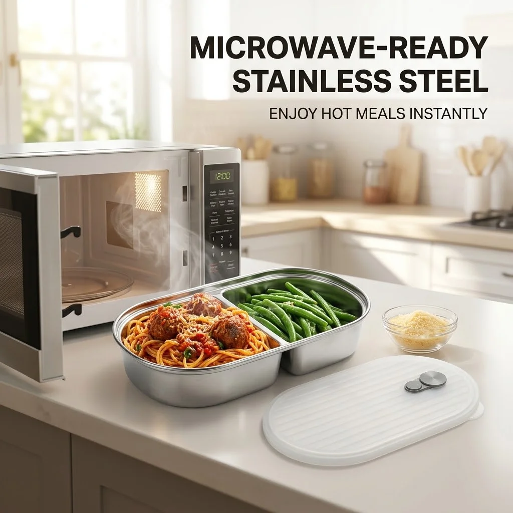 Microwavable 304 Stainless Ste - огляд і ціна Food Storage With Dividers