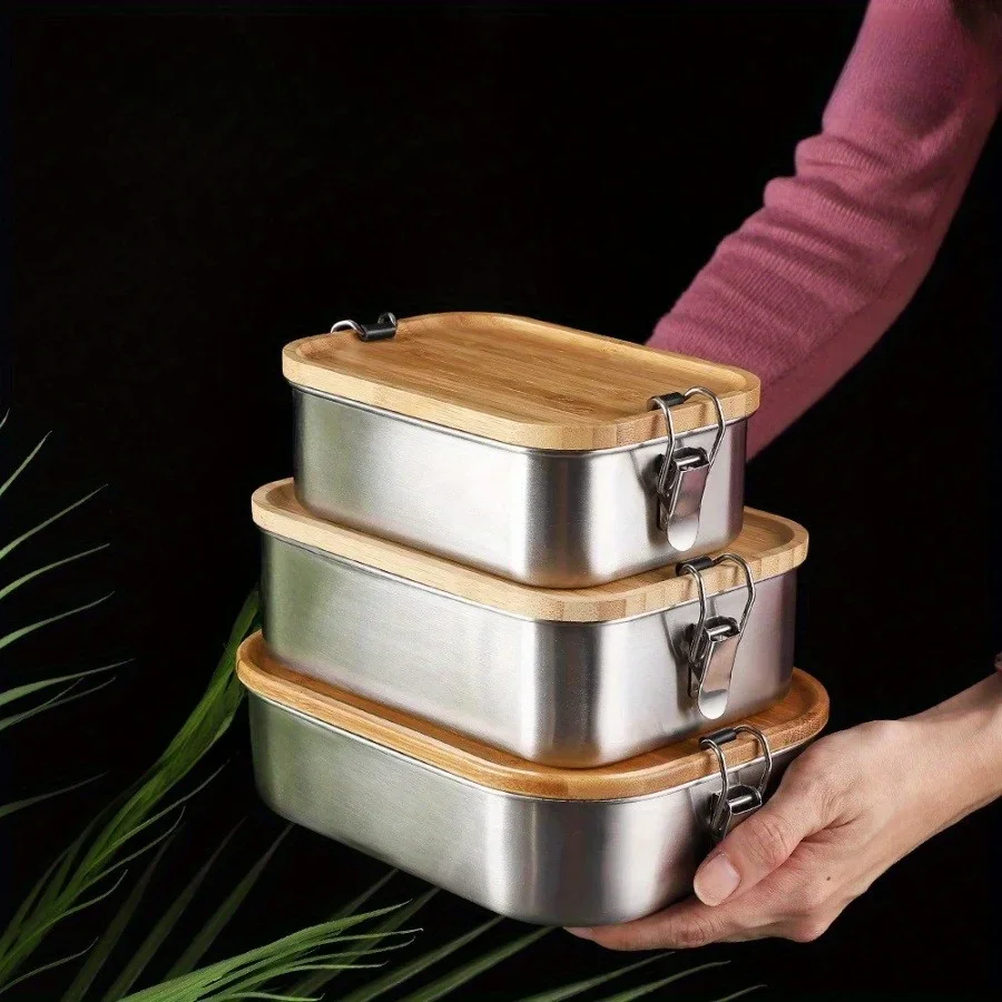 New 304 Stainless Steel Bamboo - огляд і ціна Food Storage Oven Safe