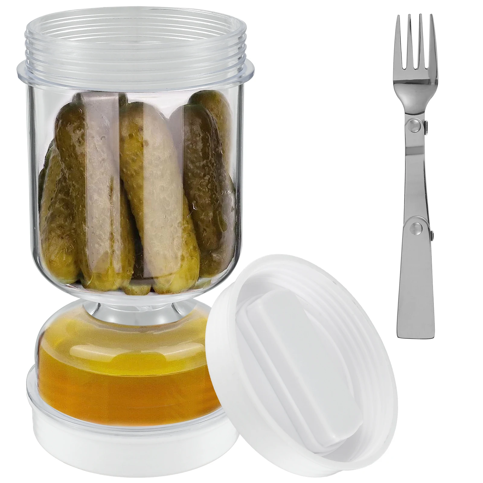 Pickles Jar With Forks Dry and - огляд і ціна Food Storage With Dividers
