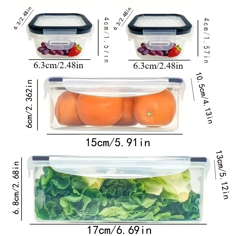 8Pcs Set Includes 4 Containers - огляд і ціна Food Storage With Dividers