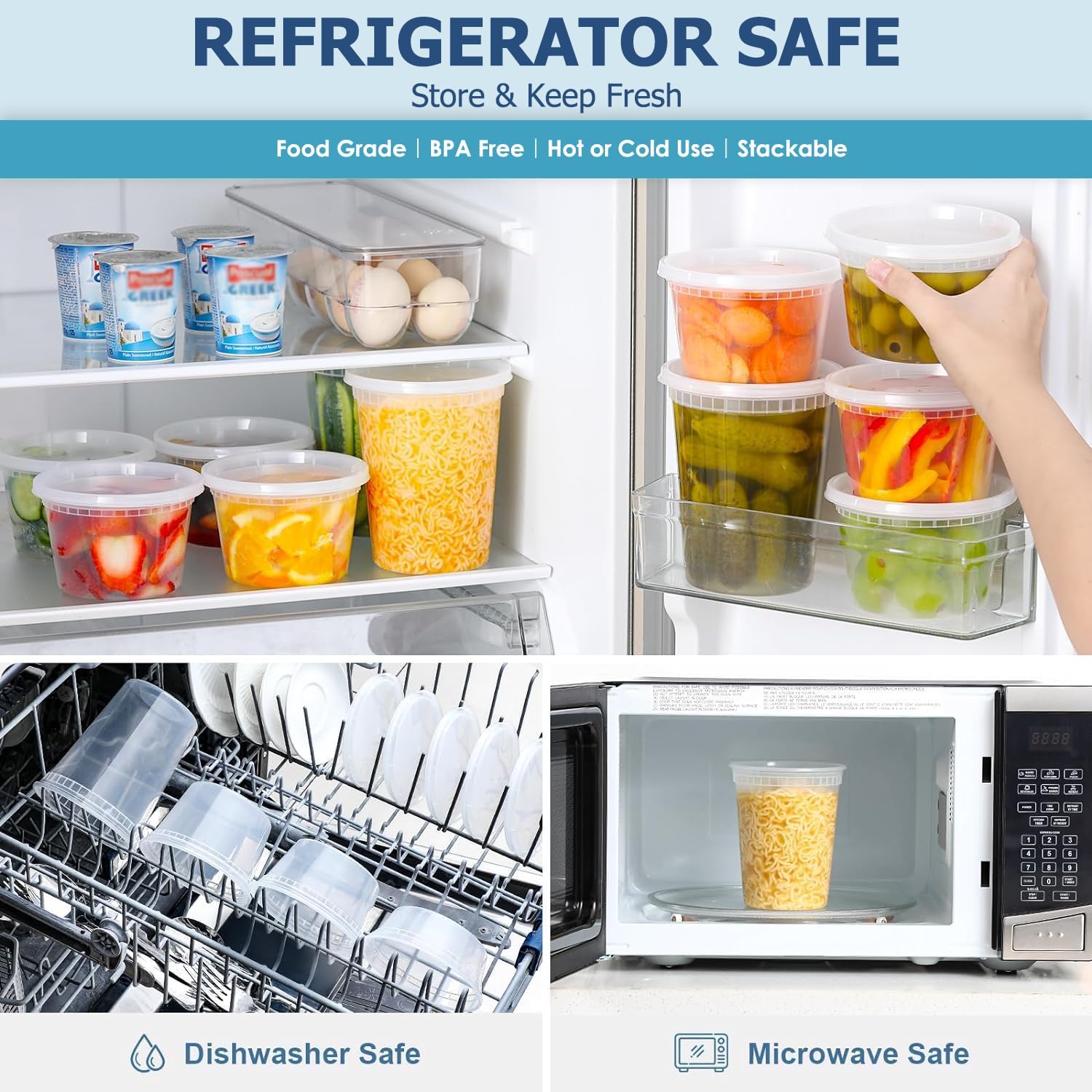 24pcs Deli Food Storage Contai - огляд і ціна Food Storage Meals