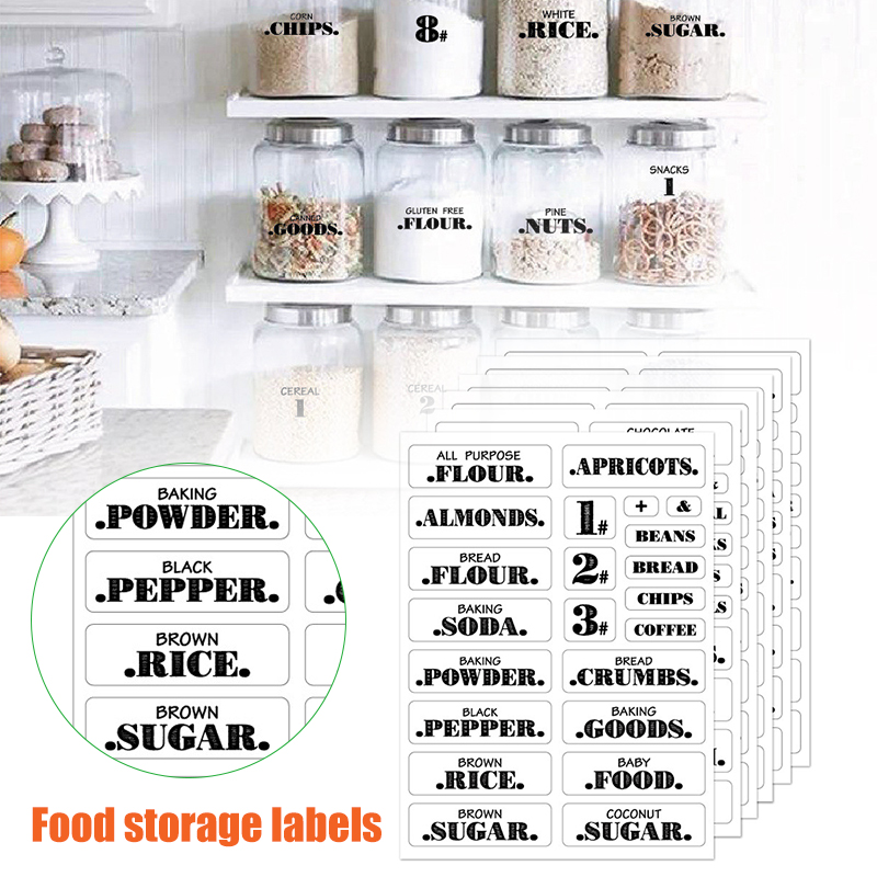 132pcs Kitchen Food Stickers W - огляд і ціна Food Storage Labels